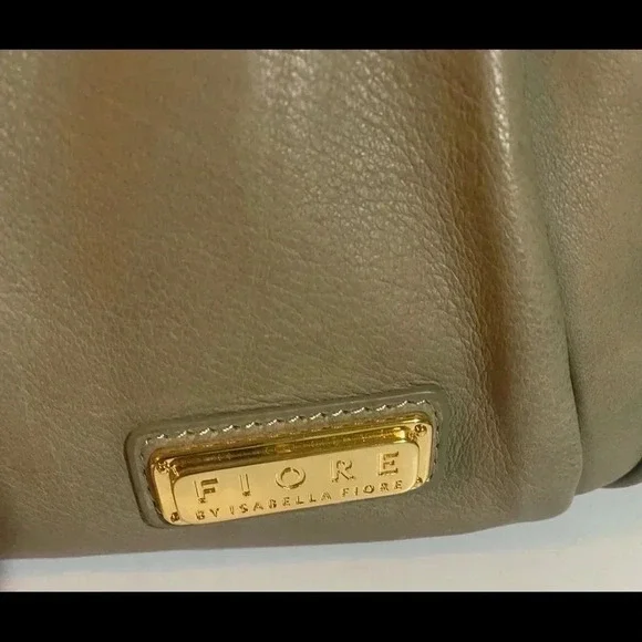 Isabella Fiore beige leather satchel handbag